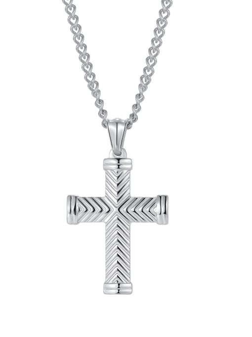 2003 [steel single pendant] Titanium Steel Cross Hip Hop Regligious Necklace
